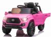 Toyota Tacoma ELBil til børn 12V m/Lædersæde og 2.4G Fjernbetjening, Pink