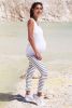 Blåstribet graviditets leggings